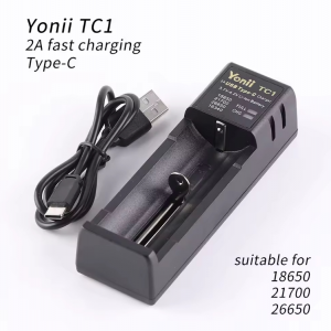 New TC1 Intelligent USB Type-C Charger For 3.7-4.2V Li-ion Battery For 18650 26650 21700 32650